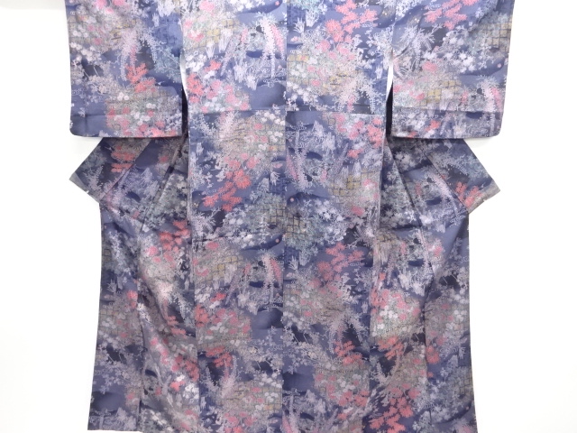 JAPANESE KIMONO / KOMON / FLORAL PLANTS
